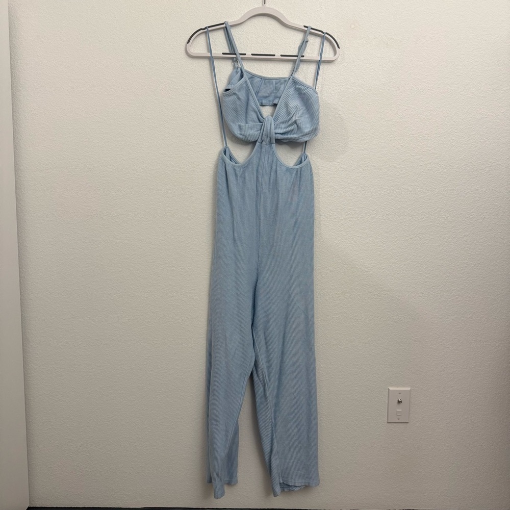 FP Movement Light Blue Jumpsuit with Cutout and Leg Slits
